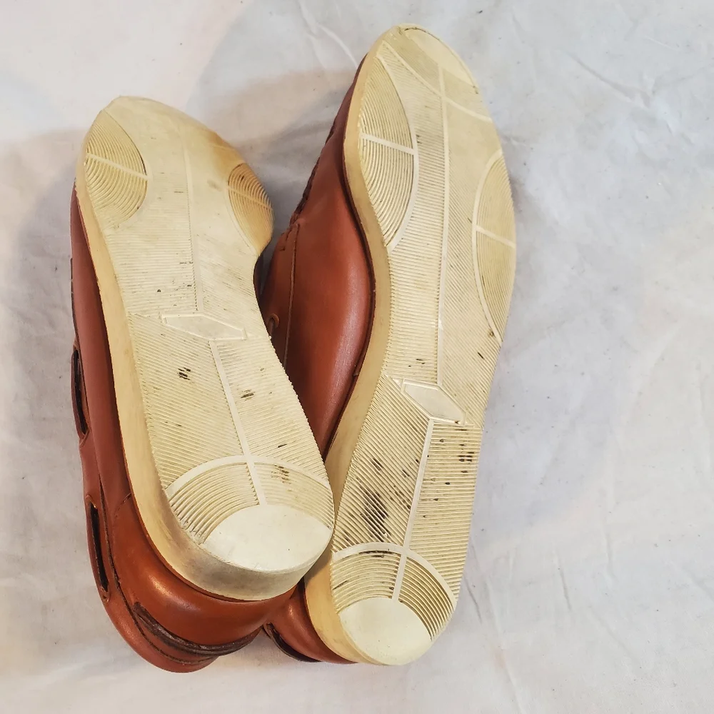 Vintage Gucci Brown Leather Boat Deck Shoes Loafers Men's US 8/ EU 41